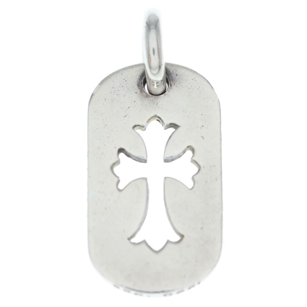 Chrome Hearts D Tag Sml CO Crs Cutout Cross Dog Tag Small Pendant Top Silver — view 2
