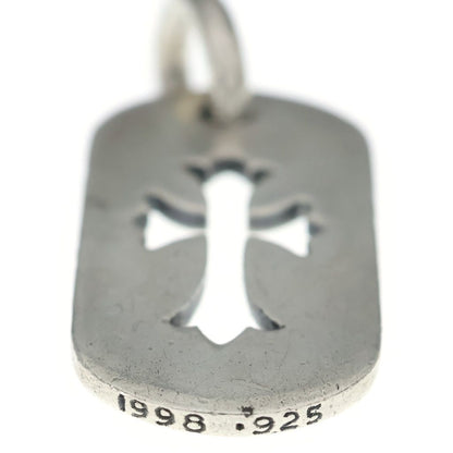 Chrome Hearts D Tag Sml CO Crs Cutout Cross Dog Tag Small Pendant Top Silver — view 5