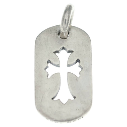 Chrome Hearts D Tag Sml CO Crs Cutout Cross Dog Tag Small Pendant Top Silver — view 2