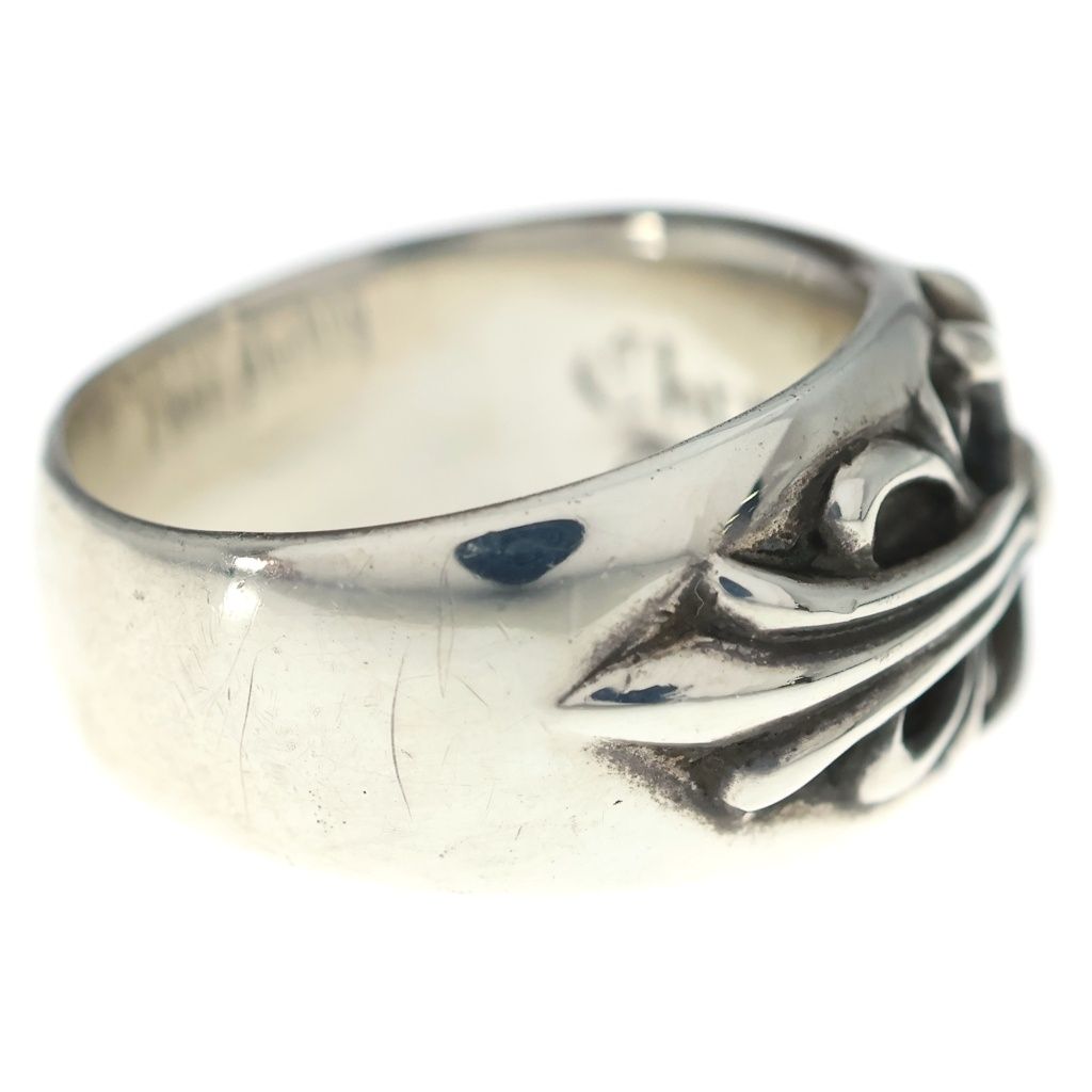 Chrome Hearts Flrl Crs Floral Cross Ring Silver
