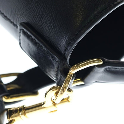 Celine Louis e 2-Way Shoulder Bag Black Leather Gold — view 6
