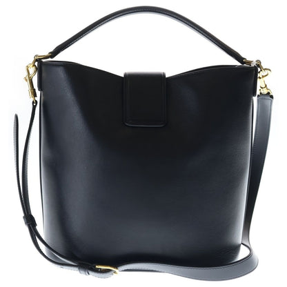 Celine Louis e 2-Way Shoulder Bag Black Leather Gold — view 2