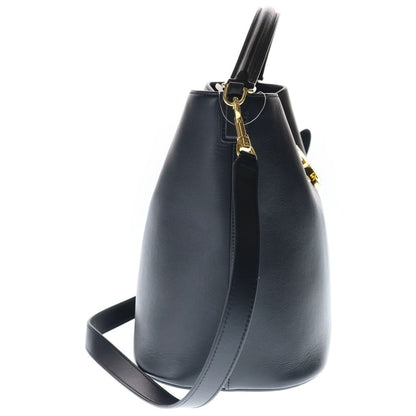 Celine Louis e 2-Way Shoulder Bag Black Leather Gold — view 3