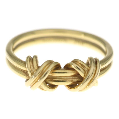 Tiffany & Co Double Signature Cross Ring Gold — view 4