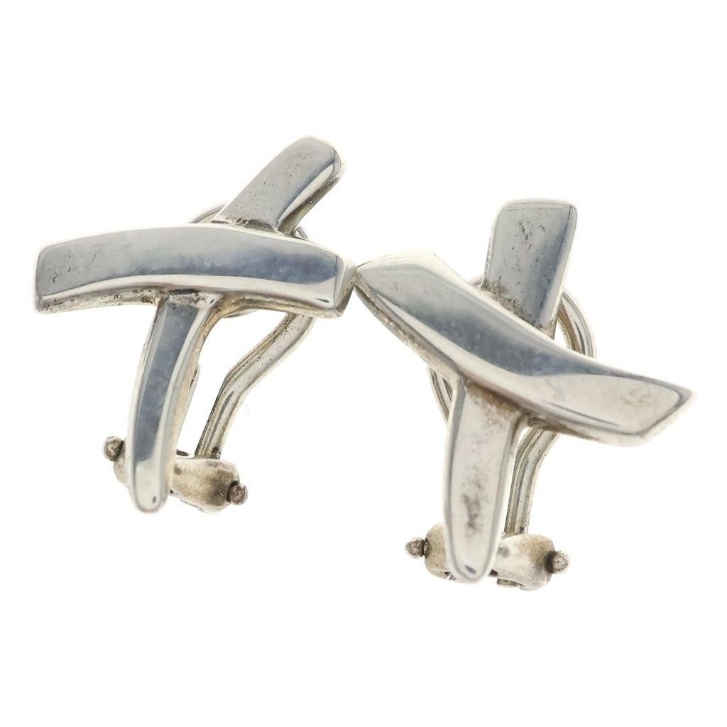 Tiffany & Co Graffiti Kiss Paloma Picasso Earrings Silver