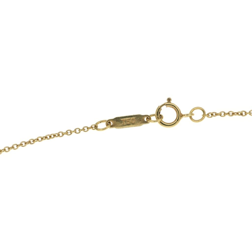 Tiffany & Co Kiss Around Pearl Necklace 18k YG Pendant — view 6