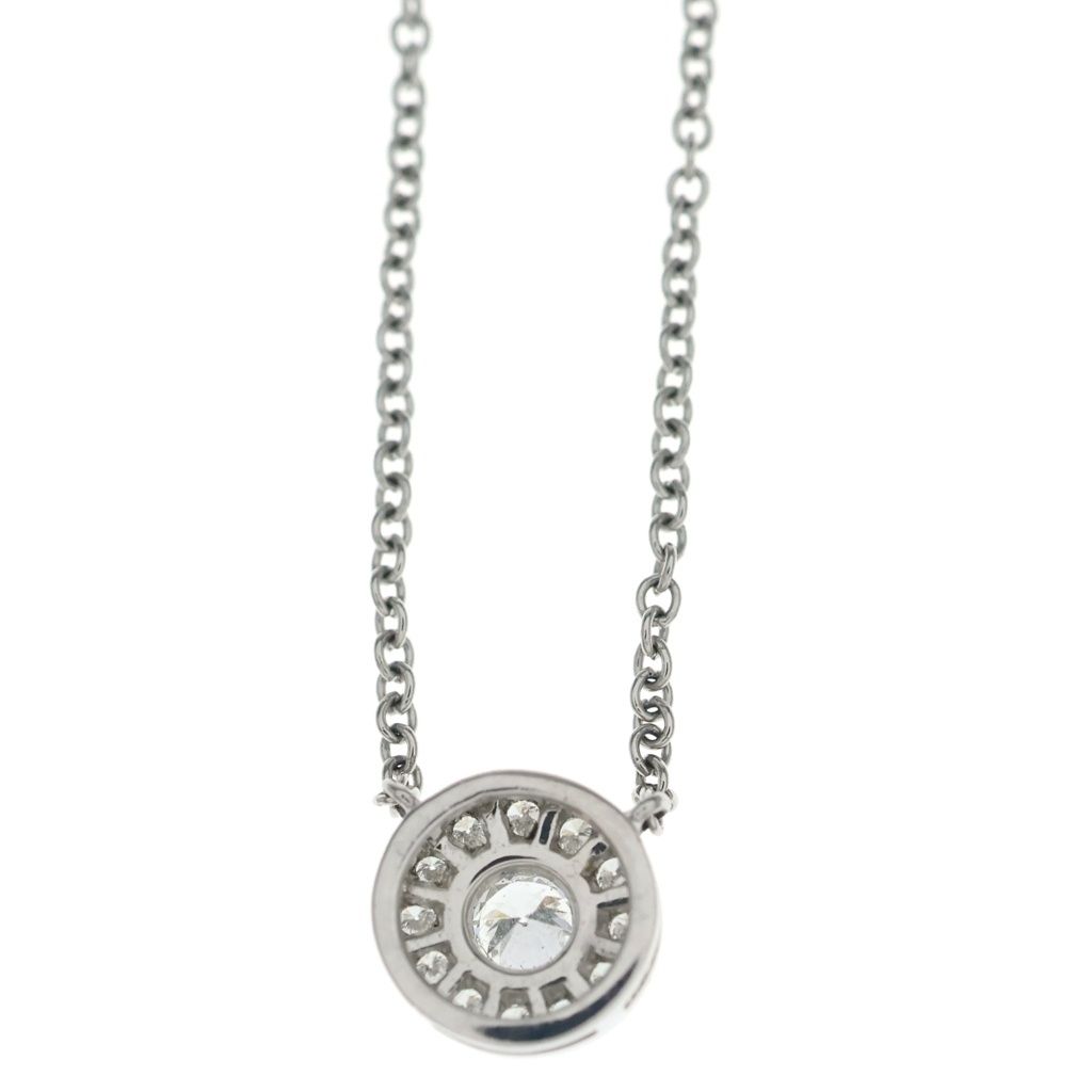 Tiffany & Co Cles Diamond Necklace Pendant Chain Silver — view 3