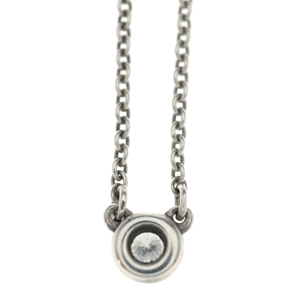 Tiffany & Co by the Yard Necklace Diamond Pendant Chain Silver — view 3