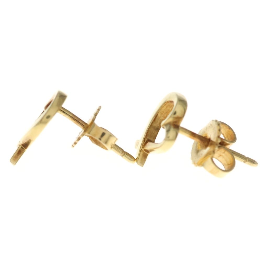 Tiffany & Co Paloma Picasso Rubbing Heart Earrings 18k YG Yellow Gold — view 4