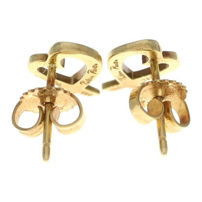 Tiffany & Co Paloma Picasso Rubbing Heart Earrings 18k YG Yellow Gold — view 2