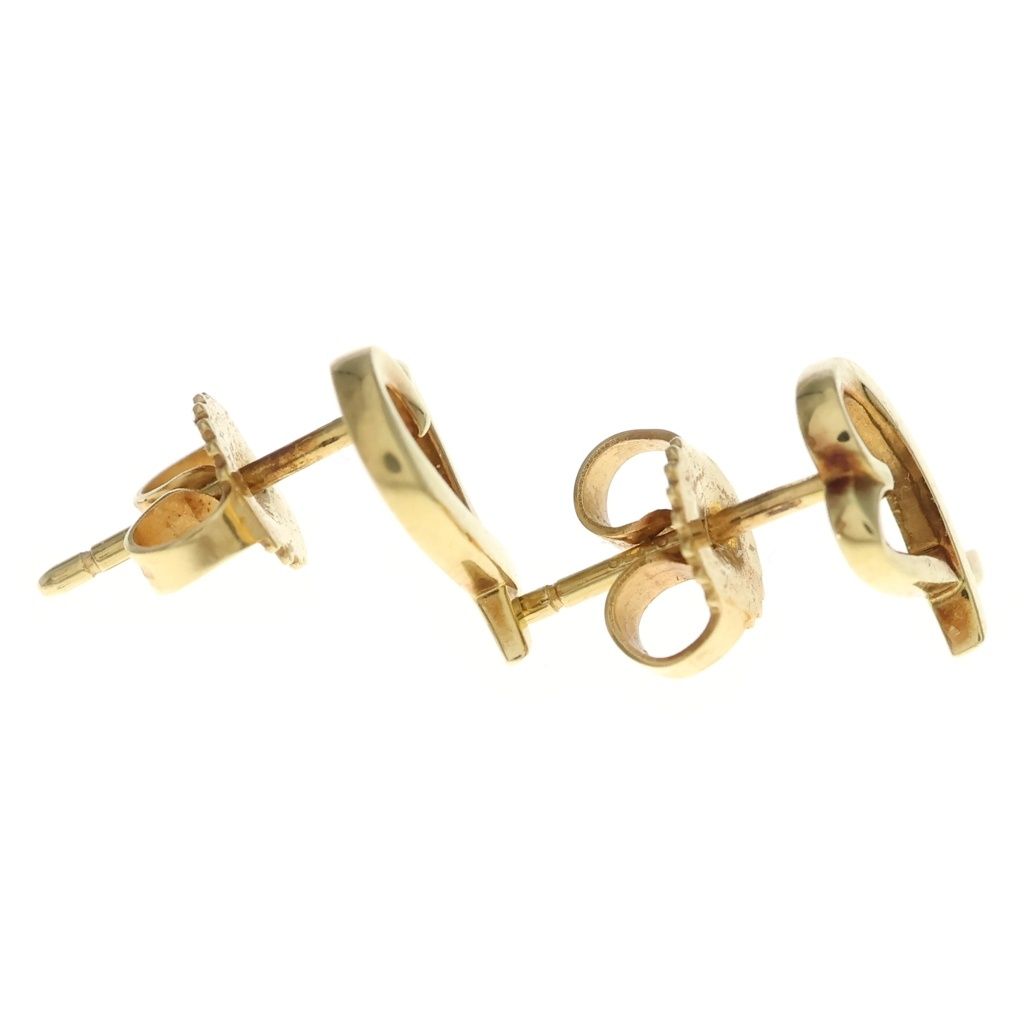 Tiffany & Co Paloma Picasso Rubbing Heart Earrings 18k YG Yellow Gold — view 3
