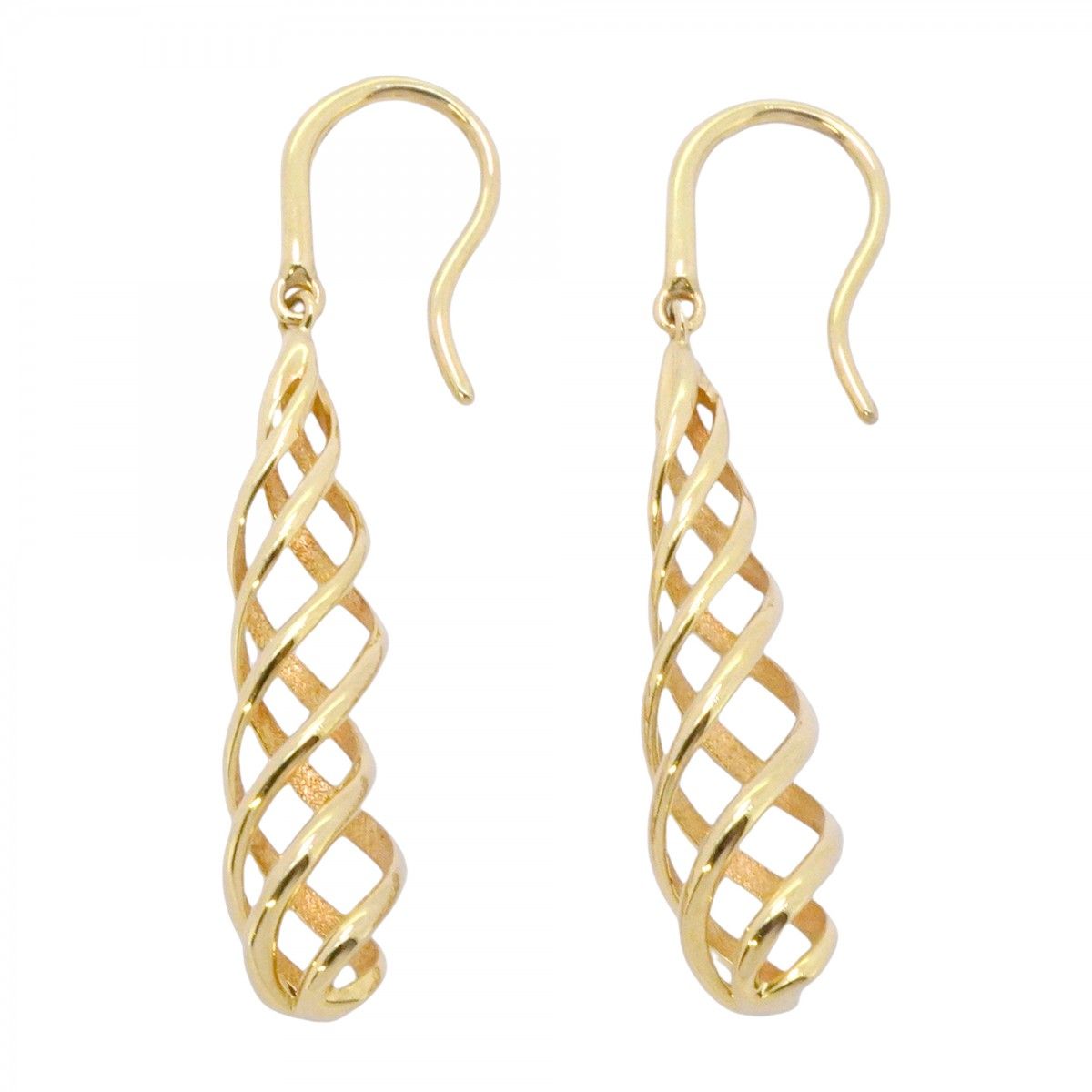 Tiffany & Co Earrings Ruche Drop 18k Yellow Gold