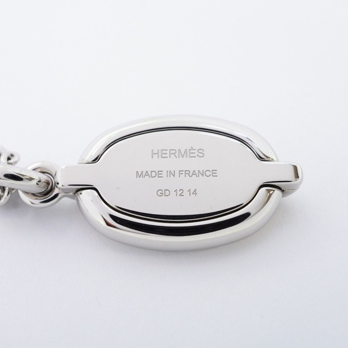 Hermes Necklace Mini Maillon PM Metal Silver Ivory — view 5