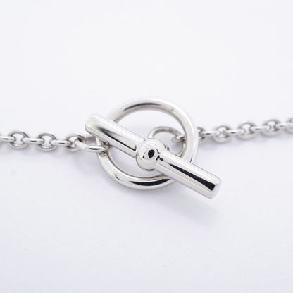 Hermes Necklace Mini Maillon PM Metal Silver Ivory — view 4