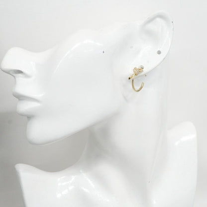 Tiffany & Co Earrings Knot Hoop 18k Yellow Gold Diamond — view 7