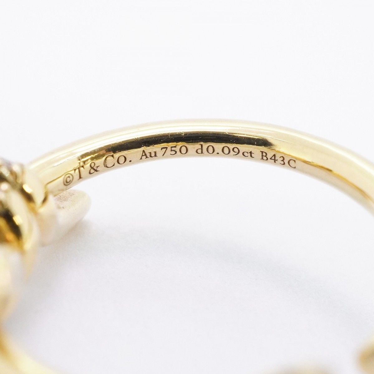 Tiffany & Co Earrings Knot Hoop 18k Yellow Gold Diamond — view 4