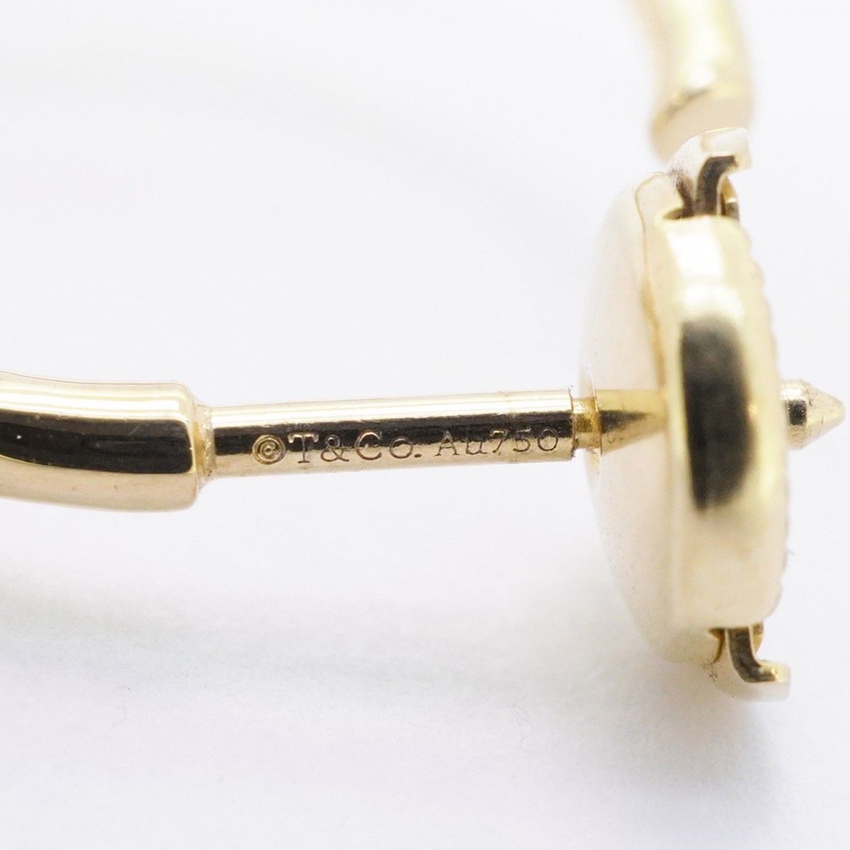 Tiffany & Co Earrings Knot Hoop 18k Yellow Gold Diamond — view 5