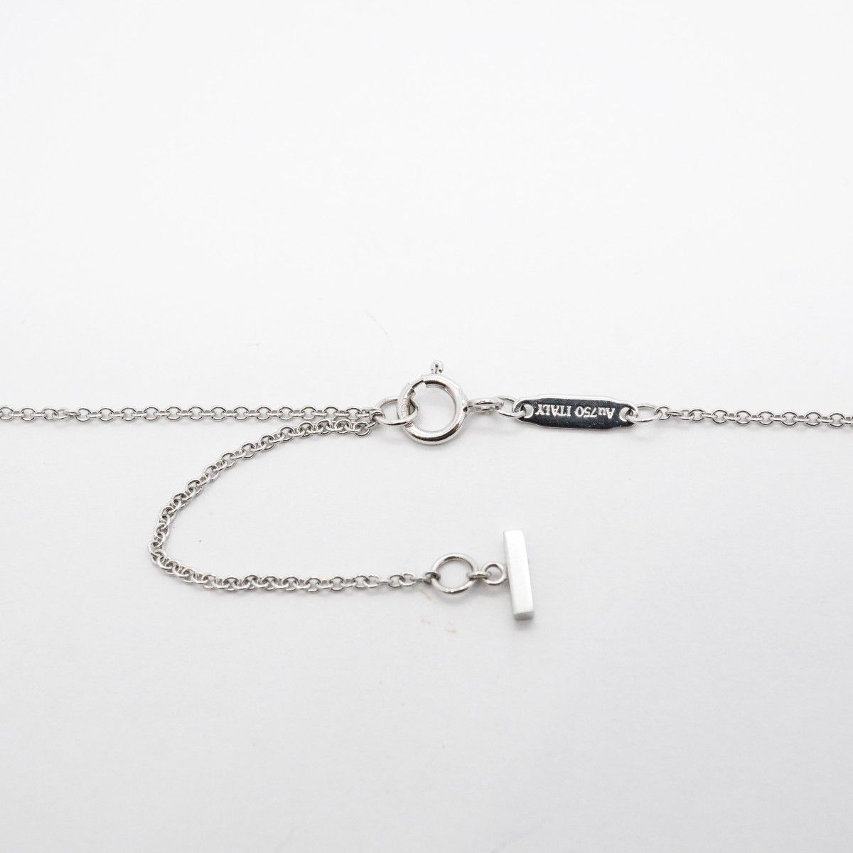 Tiffany & Co Necklace T Smile Mini 18k White Gold Diamond — view 4