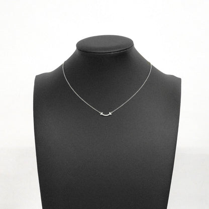 Tiffany & Co Necklace T Smile Mini 18k White Gold Diamond — view 8