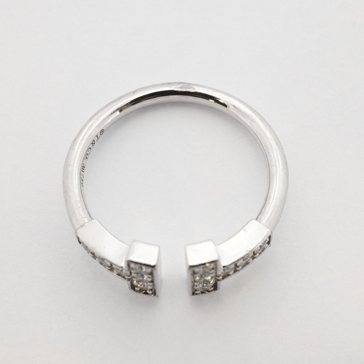 Tiffany & Co Ring T Wire 18k White Gold Diamond — view 3