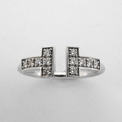 Tiffany & Co Ring T Wire 18k White Gold Diamond — view 2