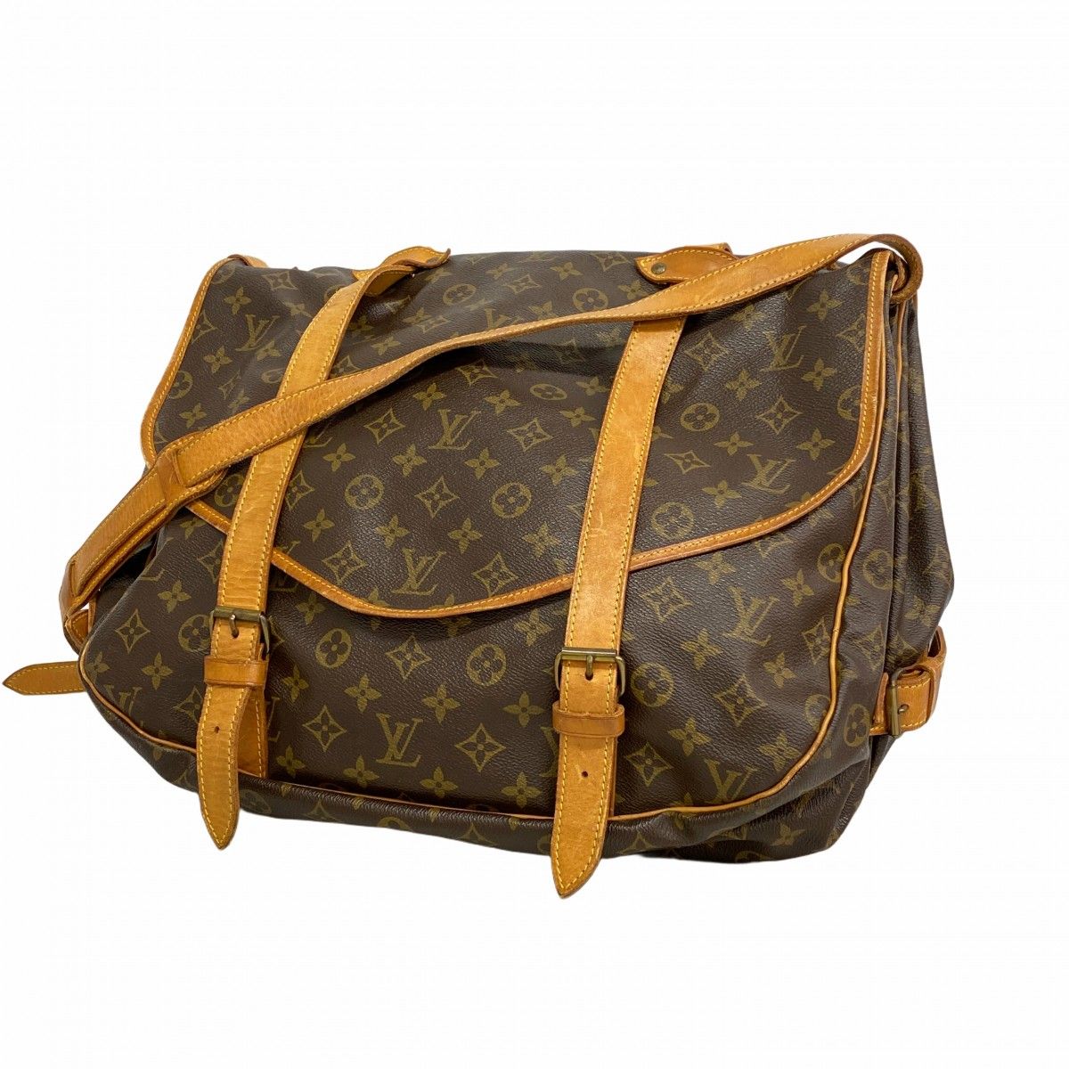Louis Vuitton Shoulder Bag Monogram Saumur 43 Brown