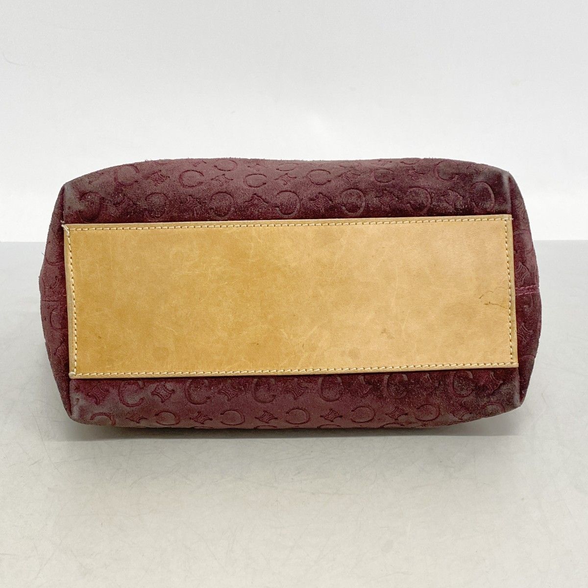 Celine Handbag C Macadam Suede Bordeaux Gold — view 3