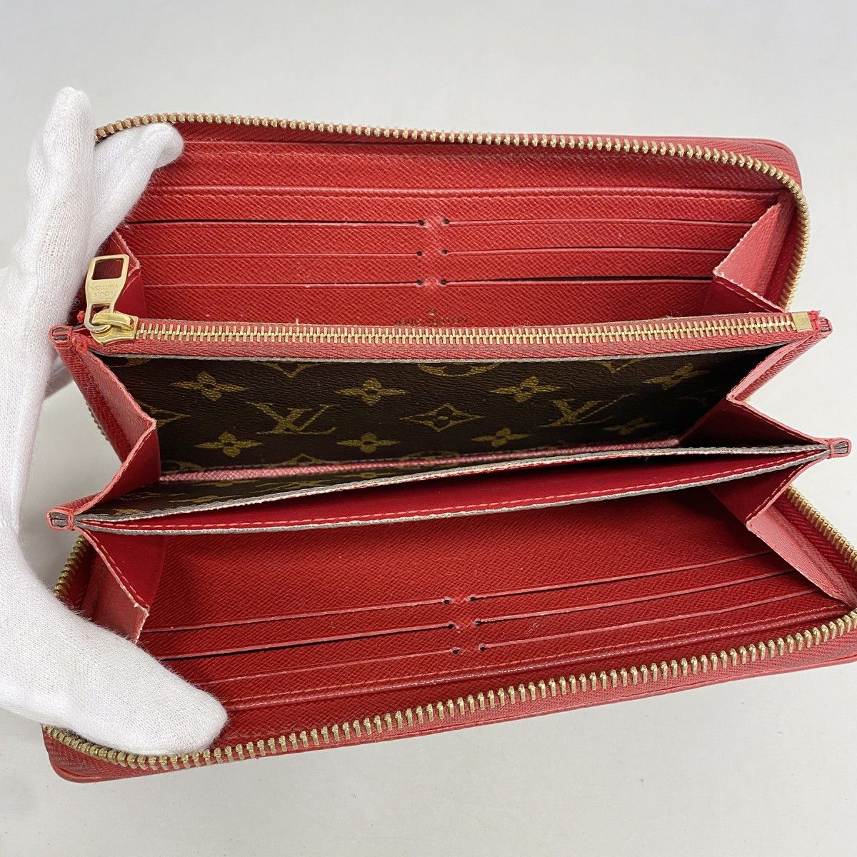 Louis Vuitton Wallet Monogram Zippy Brown Cerise — view 3