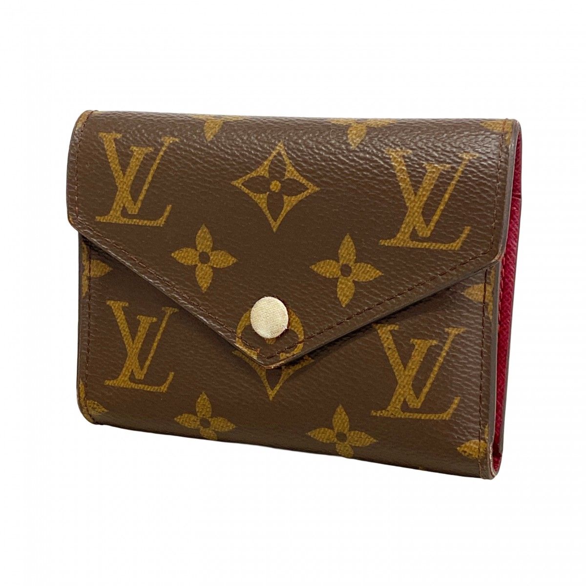 Louis Vuitton Trifold Wallet Monogram Portefeuille Victorine Brown