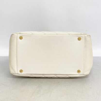 Chanel Chain Tote Quilted Lambskin Ivory Champagne Gold — view 3