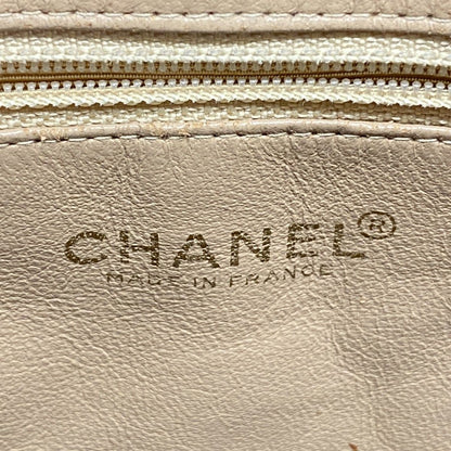 Chanel Handbag Quilted Lambskin Beige Black Gold 2-Way Bag — view 5