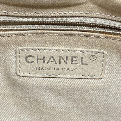 Chanel Chain Tote Quilted Caviar Leather Red Silver — view 5