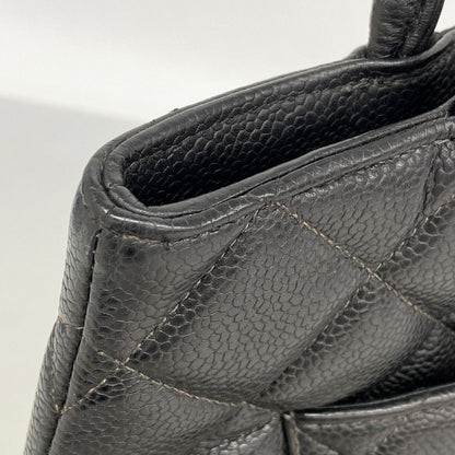 Chanel Tote Medallion Caviar Leather Black Silver — view 7
