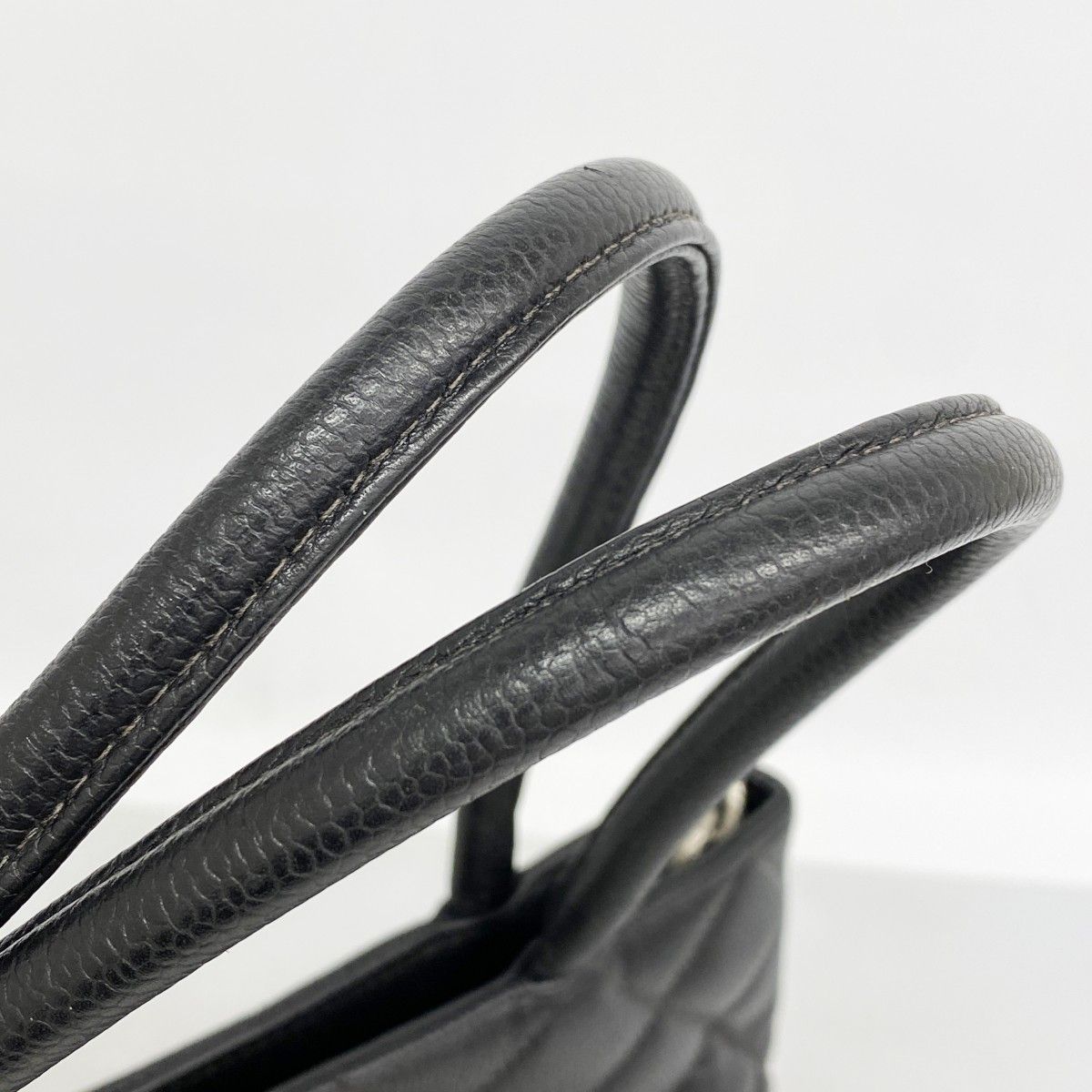 Chanel Tote Medallion Caviar Leather Black Silver — view 8