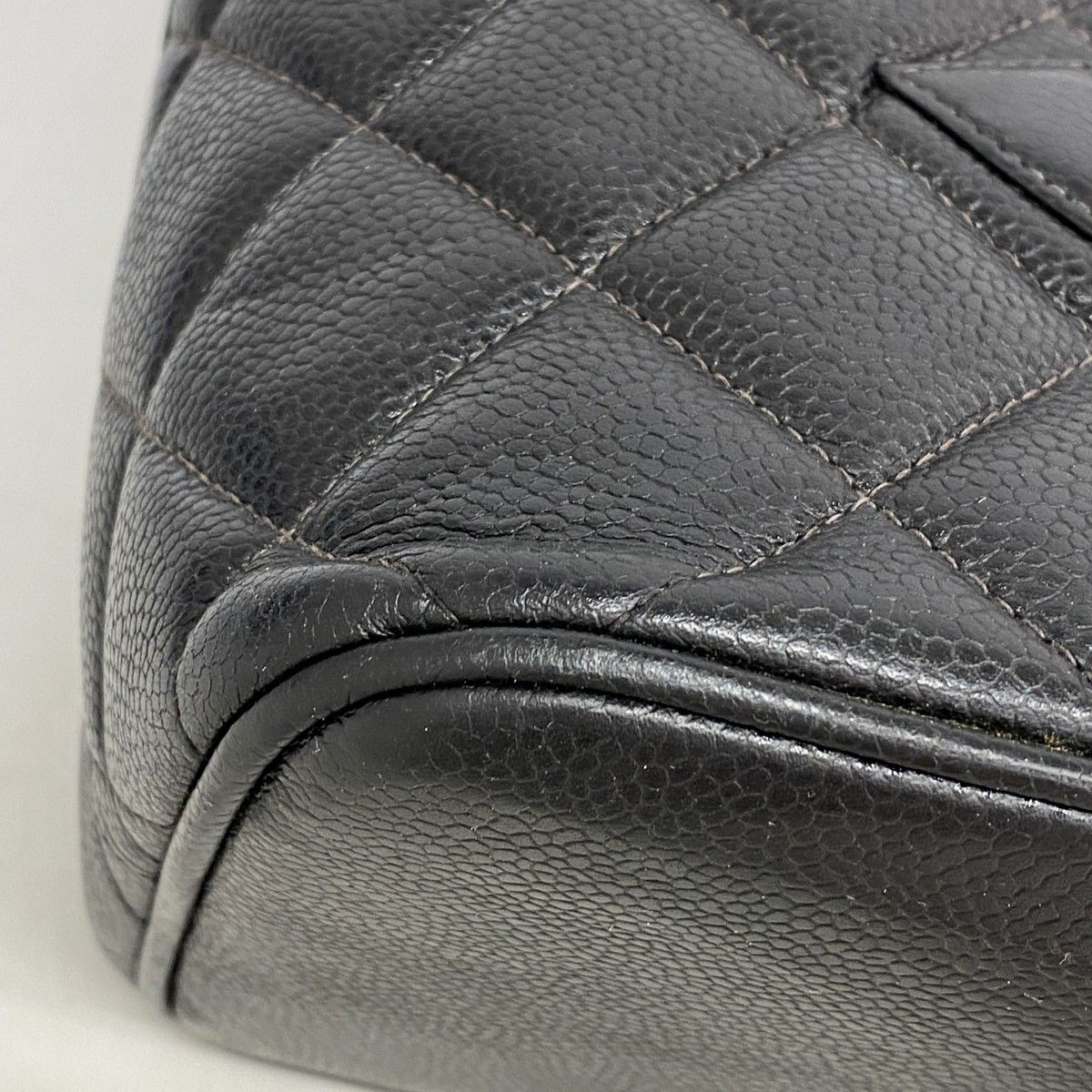 Chanel Tote Medallion Caviar Leather Black Silver — view 6