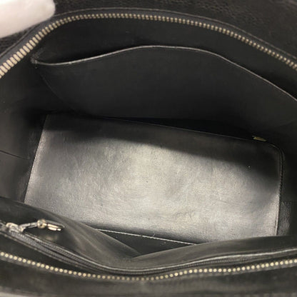 Chanel Tote Medallion Caviar Leather Black Silver — view 4