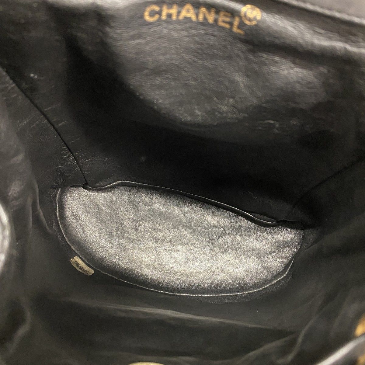 Chanel Backpack Quilted Lambskin Black Gold — view 4
