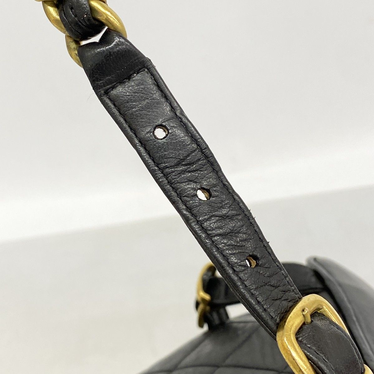Chanel Backpack Quilted Lambskin Black Gold — view 9