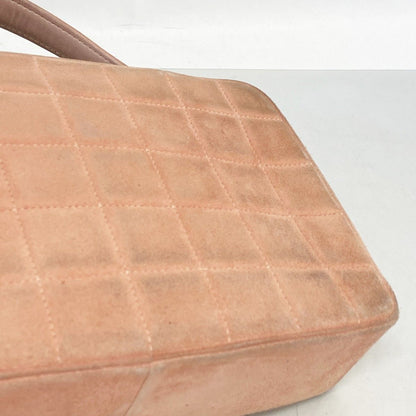 Chanel Handbag Chocolate Suede Pink Champagne Gold — view 7