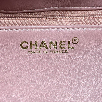 Chanel Handbag Chocolate Suede Pink Champagne Gold — view 5