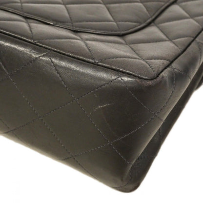 Chanel Shoulder Bag Big Quilted Lambskin Black Gold — view 6