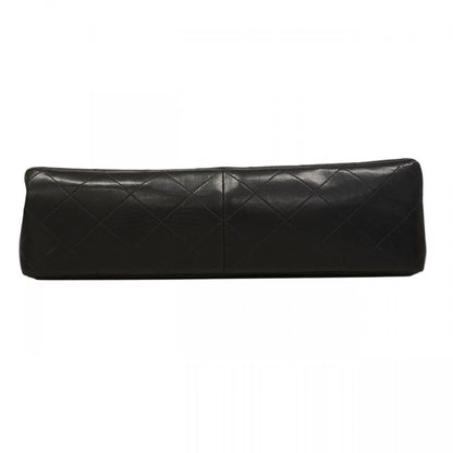 Chanel Shoulder Bag Big Quilted Lambskin Black Gold — view 3