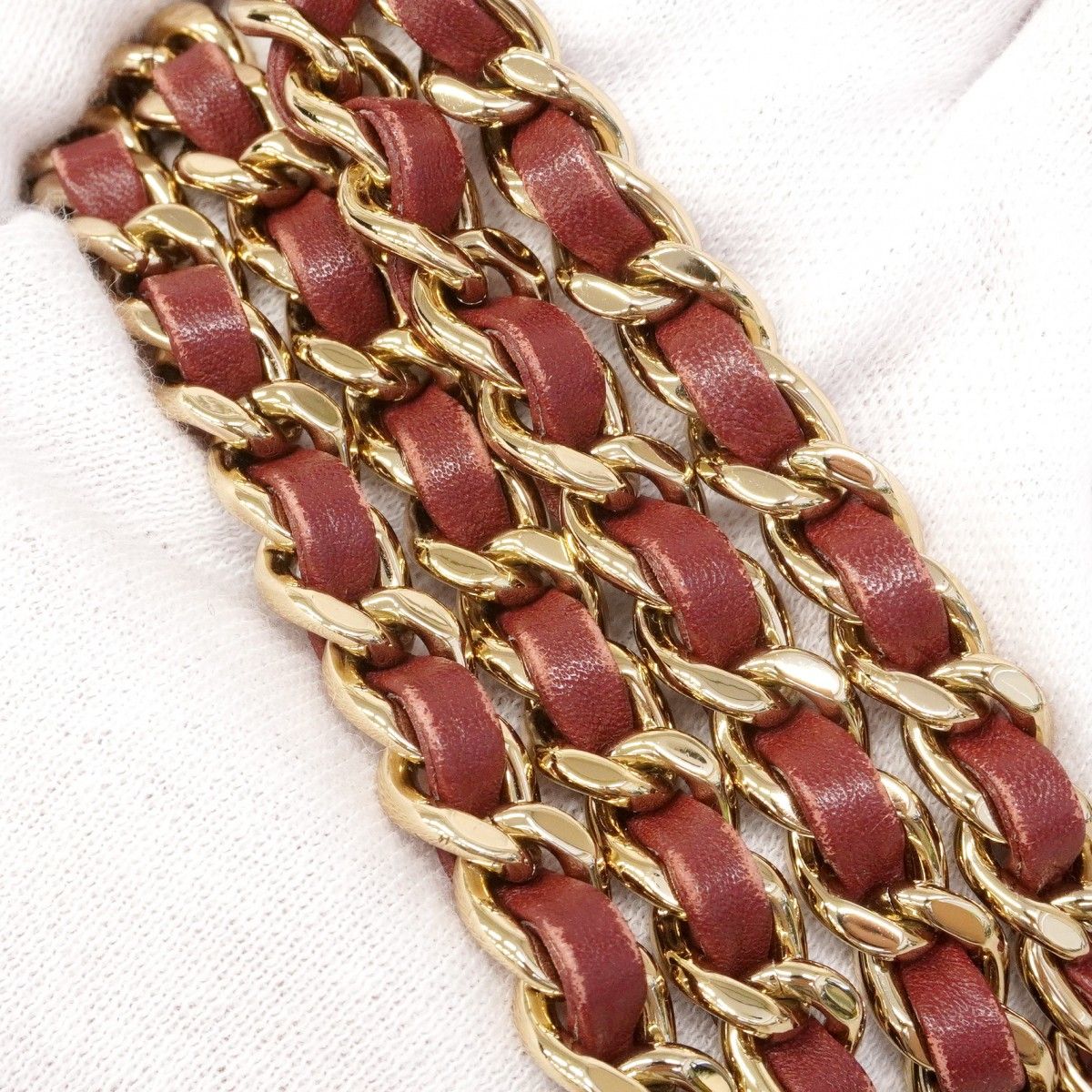 Chanel Shoulder Bag Stitch Lambskin Bordeaux Chien Pants Gold — view 8
