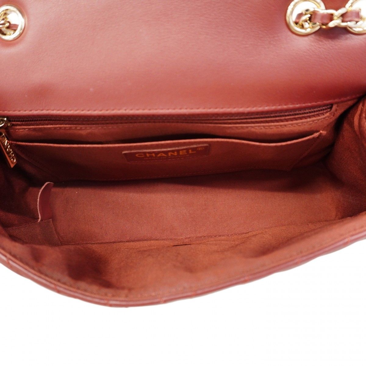 Chanel Shoulder Bag Stitch Lambskin Bordeaux Chien Pants Gold — view 4