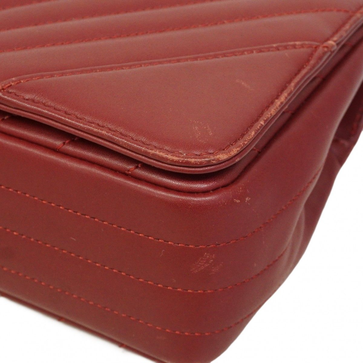 Chanel Shoulder Bag Stitch Lambskin Bordeaux Chien Pants Gold — view 6