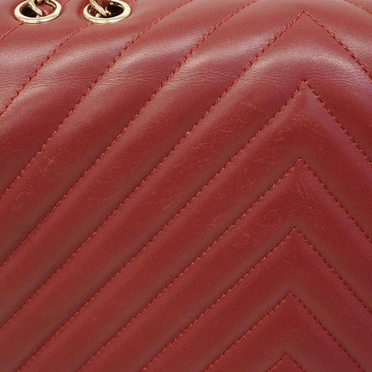 Chanel Shoulder Bag Stitch Lambskin Bordeaux Chien Pants Gold — view 9