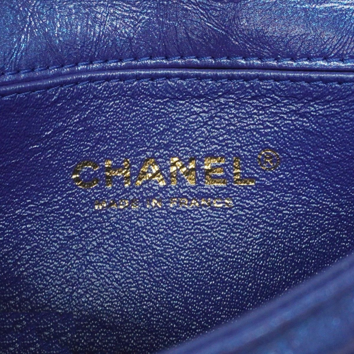 Chanel Shoulder Bag 2.55 Quilted Leather Blue Gold — view 5