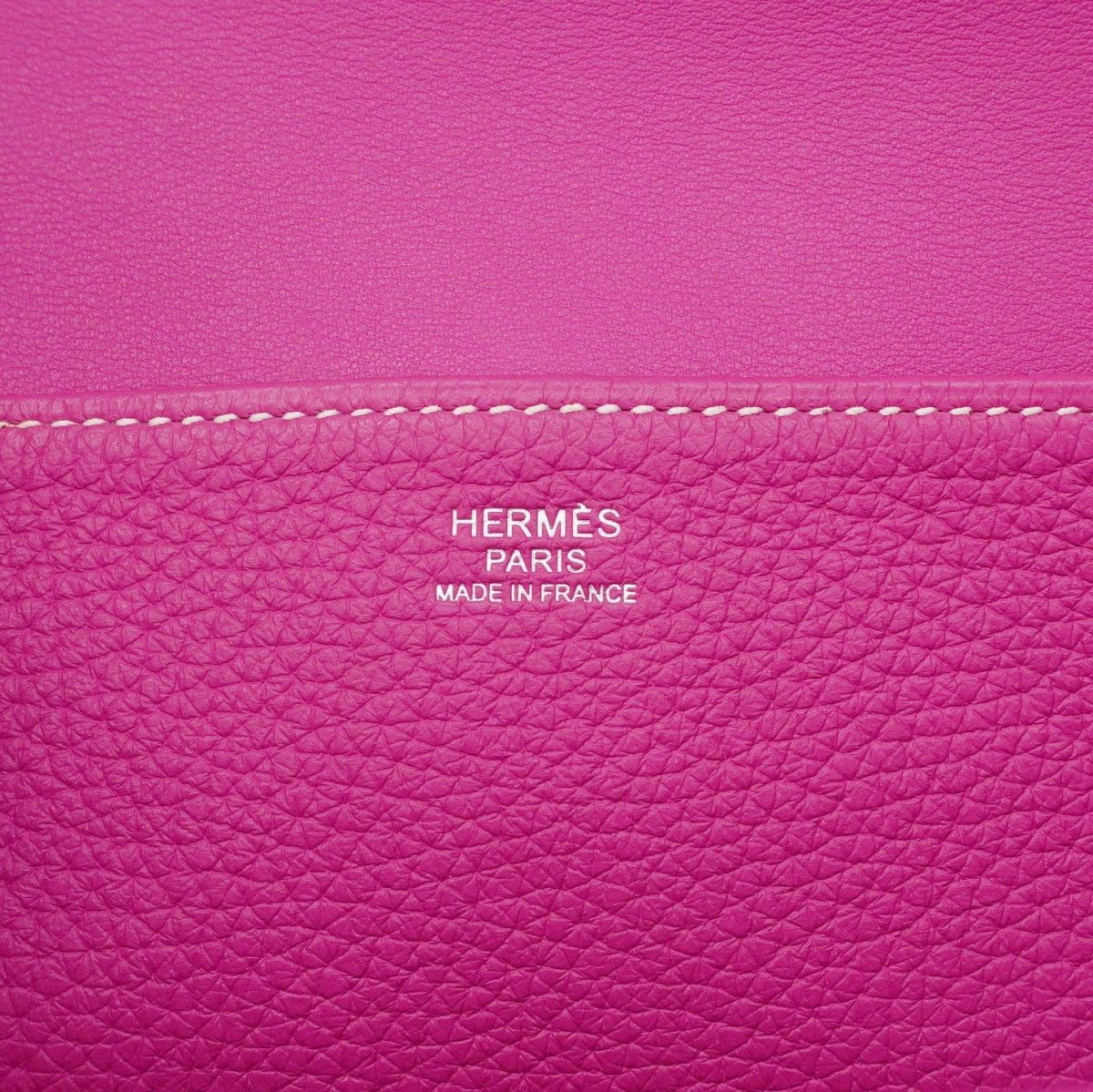 Hermes Handbag Halzan 31 Taurillon Clemence Magnolia Silver 2-Way Bag — view 5
