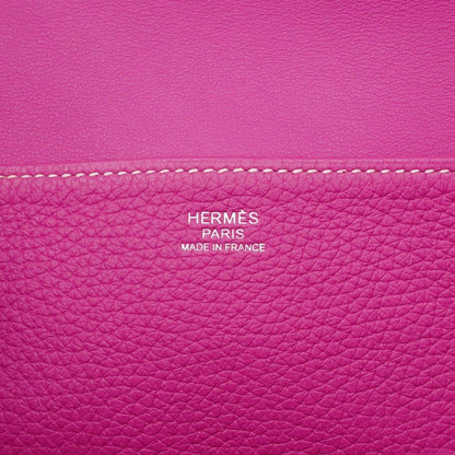 Hermes Handbag Halzan 31 Taurillon Clemence Magnolia Silver 2-Way Bag — view 5