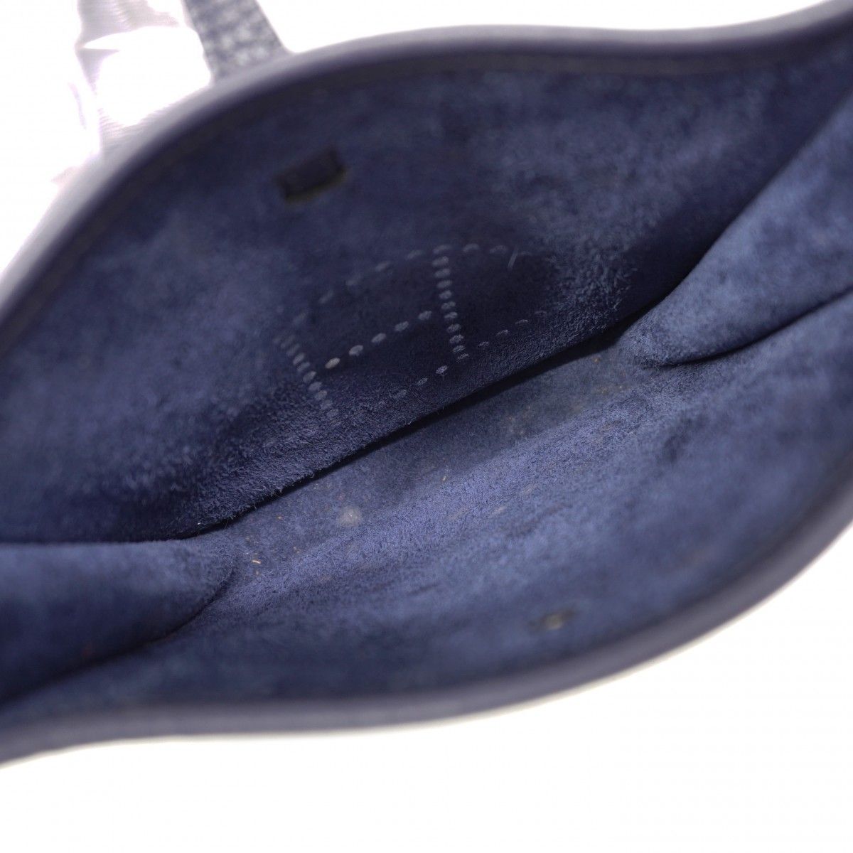 Hermes Shoulder Bag Evelyne TPM Taurillon Clemence Blue Navy Silver — view 4